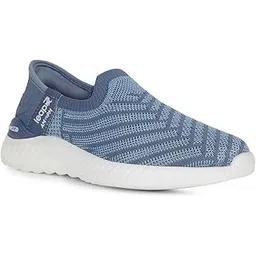 Leap7x NITRUN-L5 Sports Non Lacing Walking Shoes for Women with EVA Sole | Suitable for Jogging, Gym, Outdoor | Woven Outsole | Memory Foam Insole | Comfortable & Durable
