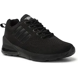 North 01 Black Men's Mesh Lace-Ups Walking/Outdoor Running Sports Shoes