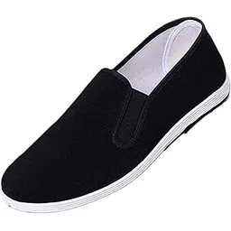 ZOOMELLA Chinese Traditional Kung Fu Martial Arts Tai chi Slipper Shoes Black 43