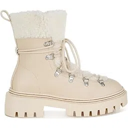 Women Fleece & Faux Leather Boots