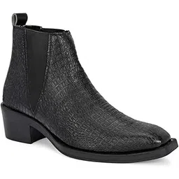 Height Increasing Shoes Men Synthetic Leather Elevator Chelsea Boots with 3 Inch Height Increase (1.5 Inch Outer Heel and 1.5 Inch Invisible Insole)