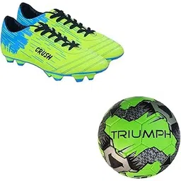 Football Pvc Boss Green With Gowin Football Shoe Crush Green Cyan Size-5