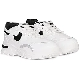 Women's Synthetic Lightweight Stylish Rubber Sole Lace-Up Sneaker Shoes