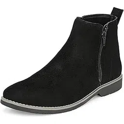 Suede Leather Side Chain Chelsea Boots for Men