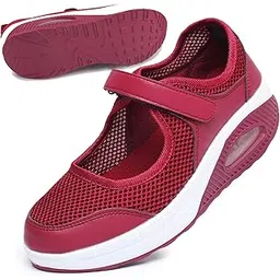Women's Comfortable Working Nurse Shoes Non-Slip Adjustable Breathable Walking Sneaker Fitness Casual Nursing Shape Shoes Mary Jane Sneaker