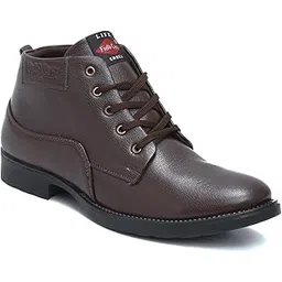 OLGA Casual Stylish Fashion School Uniform Dress Police Army Style Ankle Boots, Mid-Top Lace-up Combat Style Boots