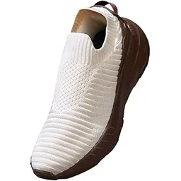 Begin Walk Trek Slip Ons for Men | Breathable Knit Upper, Cushioned EVA Sole | Lightweight Walking Shoes for Everyday Comfort