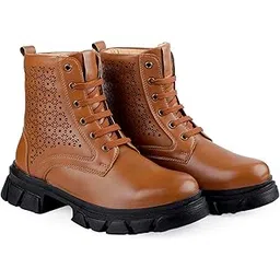 Women's Casual Formal Laceup Derby Boot with Faux Material.