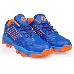 RXN Hockey Shoes for Men | HS-11 Hockey Sports Shoes with Upper Synthetic Leather with Mesh Lining & Phylon Sole with Rubber Outsole (Blue, UK Footwear Size System, Adult, Men, Numeric, Medium, 7)