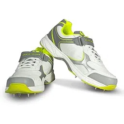 Armour Spike Cricket Shoes in White/Grey/Lime – Your Ultimate Cricket Companion