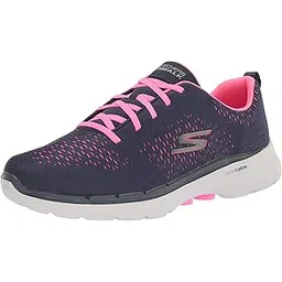 Womens GO Walk 6 - Adora Blue Sneaker - 3 UK (124524-NVHP)