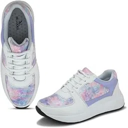 Women's Stylish, Attractive & Fancy Lace up Sneakers Shoes All Day Casual Wear for Women & Girls