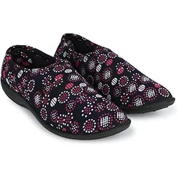 Airaqua Womens Slip On Walking Shoes for Daily Use/Lightweight Running Trainers/Comfortable Winter Bellies/Gym Training Casual Sports Footwear for Girls(Print_3)