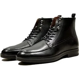 Leather Men Apron Laceup Ankle Boot