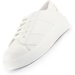 Women Denim Canvas Lace Up Platform Sneakers | Classic Height Enhancer Casual Shoes for Travel and Outdoor | Cushioned Insole