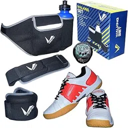 Badminton Shoe Power White/Red Size-5 with Verified Walking Set