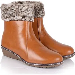 Women's (968-6) TAN Leather Boots (39)