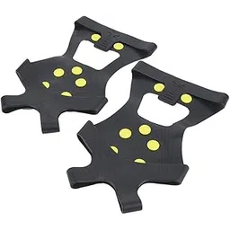 Ubersweet® Portable Ice Grips, Convenient Snow Spike Grips, for Walking Jogging (M)