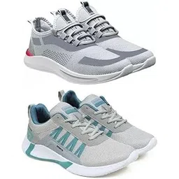 Exclusive Range of Enhanced Comfort Sports Running Shoes for Men (Pack of 2) Multi