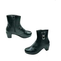 comfortable Boots | Extra cushioned foot bed and skin friendly Ankle Boot with low heels | Trendy, Stylish, Casual Boots with zipper | Winter, snow and holiday