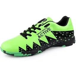Mens Neon Strike Pro Futsal Shoes High-Performance Indoor Soccer Footwear With Enhanced Grip Sole, Dynamic Fit, Lightweight Design In Striking Neon With Agile Traction Control