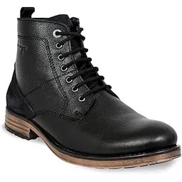 Genuine Premium Leather Luxury Memory Foam High-Top Ankle Boots Shoes For Men(962|Black|Size-6,7,8,9,10)