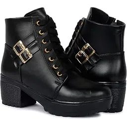 Women Fashion Casual Boot High Ankle Heel for Girls Boot