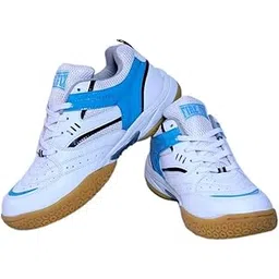 FIRE FLY EXCEL Badminton Shoes || Pickleball & Indoor Sports | Men Non Marking Shoes || Pickle Ball Shoe || Pickleball Shoe Men || Squash, Table Tennis, Volleyball || Indoor Sports Shoe (8) White