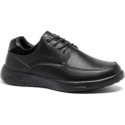 Men's Orthopedic Leather Dress Walking Shoes: Comfortable Plantar Fasciitis Fashion Sneakers with Arch Support, Casual Flat Feet Business Work Shoes for Foot and Heel Pain Relief