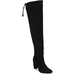 Women's ST-1179 Black Suede Boots