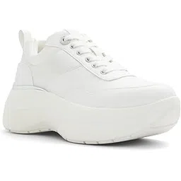 ETIENE-IN100 Ladies White Wedge Sneakers