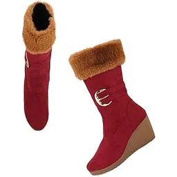 Walkfree Suede Upper Faux Fur Casual Boots for Women