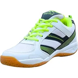 Unisex Spectrum White (Non Marking) PU Gym/Badminton Shoe