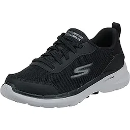 Mens GO Walk 6 - Bold Knight Black Walking Shoes