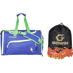 Football PVC Boss Orange with Gowin Football Shoe Destroyer Cyan Size-6