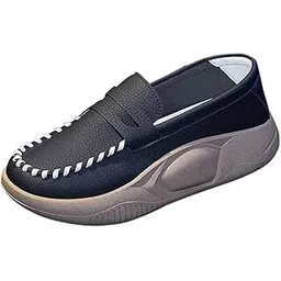 Casual Women Shoes Comfortable Slip On Soft for Indoor Outdoor Walking Black 40