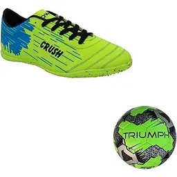 Football PVC Boss Green with Gowin Football Shoe Crush Futsal Green Cyan Size-5