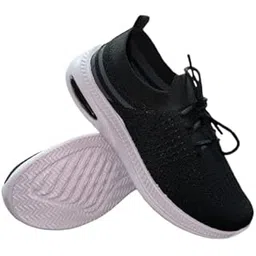 KITTU-27 Black Comfortable Women's Mesh Shoes with Durable PU Sole – Comfortable, Breathable, Lightweight & Stylish All Black Shoes | for Walking, Running, Jogging, Designed for Long Wearing Hours