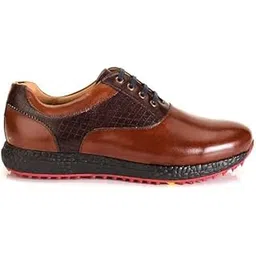Golf Shoe | Light Weight | Waterproof | Black/Brown/Coffee/White | Golf Shoe with Button Type LACE UP