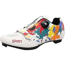 BNF® Road Bike Cycling Shoes Riding Shoes Fits Look/SPD/SPD-SL Cleats White 41-Sporting Goods-Cycling-Cycling Shoes & Shoe Covers-Men-1 Pair Road Cycling Shoes