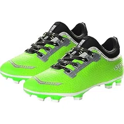 i-Star Football Shoes for Outdoor/Indoor Training Soccer Cleats with Spikes Unisex Athletic Sneaker (Neon Green