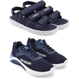 Exclusive Range of Sports Running Shoes for Men with Breathable Comfort (Pack of 2) Multi