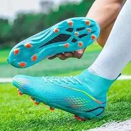 Men's Soccer Cleats for Turf & Firm Ground - Non-Slip Football Boots for Training & Performance