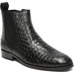 Men's Croco-Textured Leather Chelsea Boots | SH_AB_LX05_J