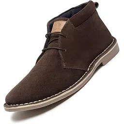 Chukka Boots for Men| Suede Leather Boots for Men| High Ankle Casual Boot | Casual Office & Trekking Shoes | Hiking Boots for Men | Stitch Down Desert Boots | Brown [LSSDSUCKCUBB_]