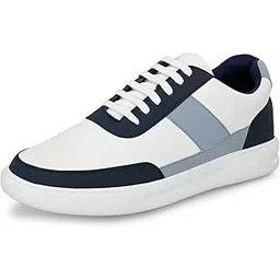 Men's Casual Shoes Fashion Lace Up Non-Slip Flats Trendy Stylish All Day Comfortable Lightweight Sneakers with Extra Comfort on Heel (3211)