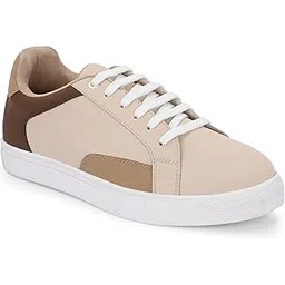 Womens Casual Shoes | Colorblock Sneakers with Ultra Soft Cushion Lace-Up Shoes All-Day Comfort | Trendy & Lightweight Design | Low Top Flat Sole (7608)