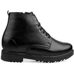Men's 4 Inch Hidden Height Increasing Faux Leather Material Casual Formal Laceup Ankle Boot.
