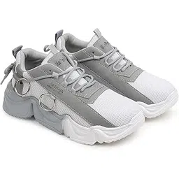 Mesh Casual Shoes for Women White Sneakers for Girls Chunky Stylish Comfirtable Ladies Sports Shoes for Gym Walking Jogging Tracking