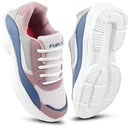 Katy Sports Shoes for Women, Stylish & Breathable Chunky Lace Up Colorblock Sneakers, Comfortable & Durable Casual Shoe for Girls Walking, Running & Gym Shoes